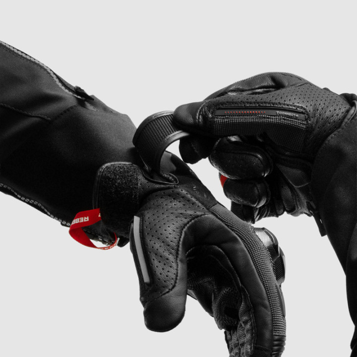 RĘKAWICE MOTOCYKLOWE REBELHORN DEFENDER BLACK RED