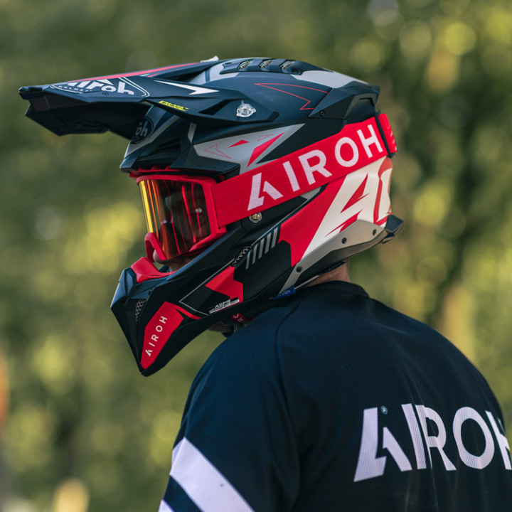GOGLE AIROH BLAST XR1 RED MATT - SZYBA RED MIRRORED (1 SZYBA W ZESTAWIE)