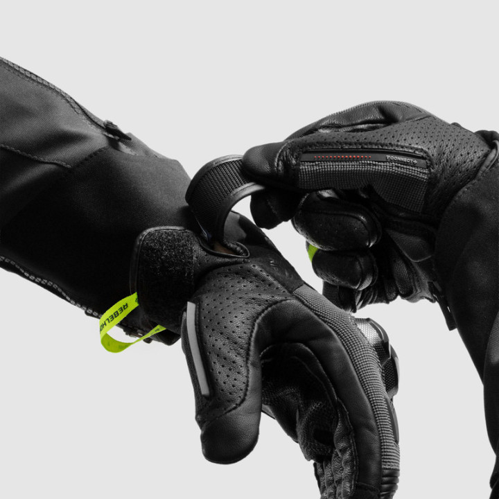 RĘKAWICE MOTOCYKLOWE REBELHORN DEFENDER BLACK GREY FLUO YELLOW