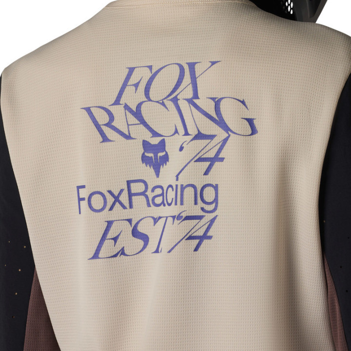 KOSZULKA ROWEROWA Z DŁUGIM RĘKAWEM DAMSKA FOX DEFEND PARK CHALK