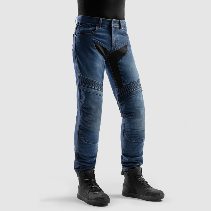 JEANSY MOTOCYKLOWE REBELHORN EAGLE 4 WASHED BLUE REGULAR FIT