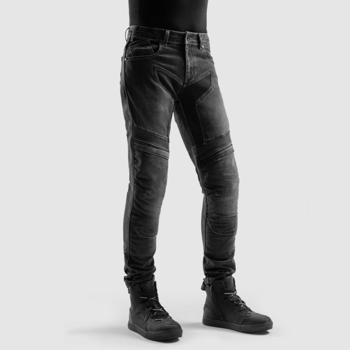 JEANSY MOTOCYKLOWE REBELHORN EAGLE 4 BLACK SLIM FIT