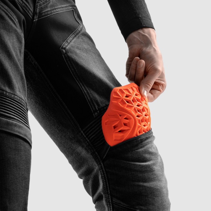 JEANSY MOTOCYKLOWE REBELHORN EAGLE 4 BLACK SLIM FIT