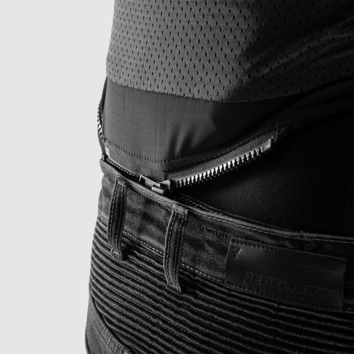 JEANSY MOTOCYKLOWE REBELHORN EAGLE 4 BLACK SLIM FIT