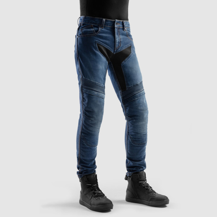 JEANSY MOTOCYKLOWE REBELHORN EAGLE 4 WASHED BLUE SLIM FIT