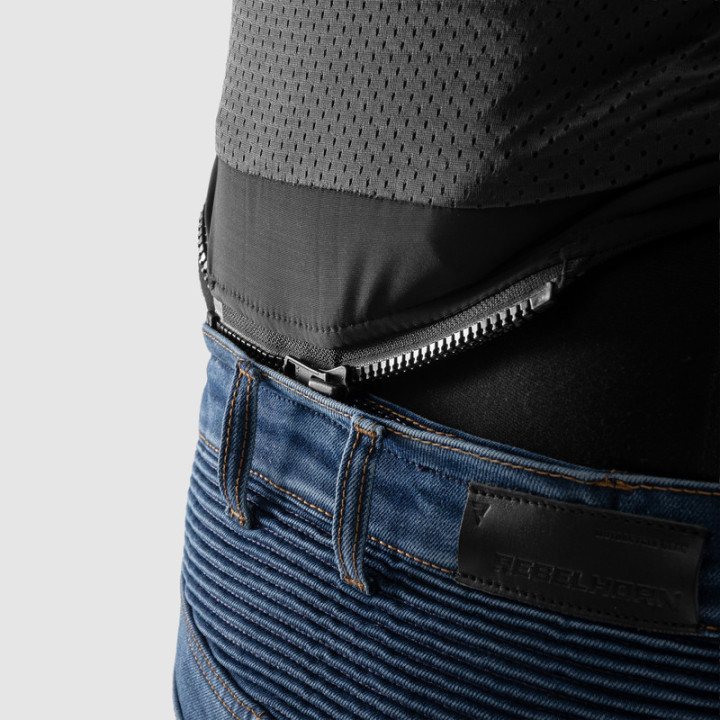 JEANSY MOTOCYKLOWE REBELHORN EAGLE 4 WASHED BLUE SLIM FIT