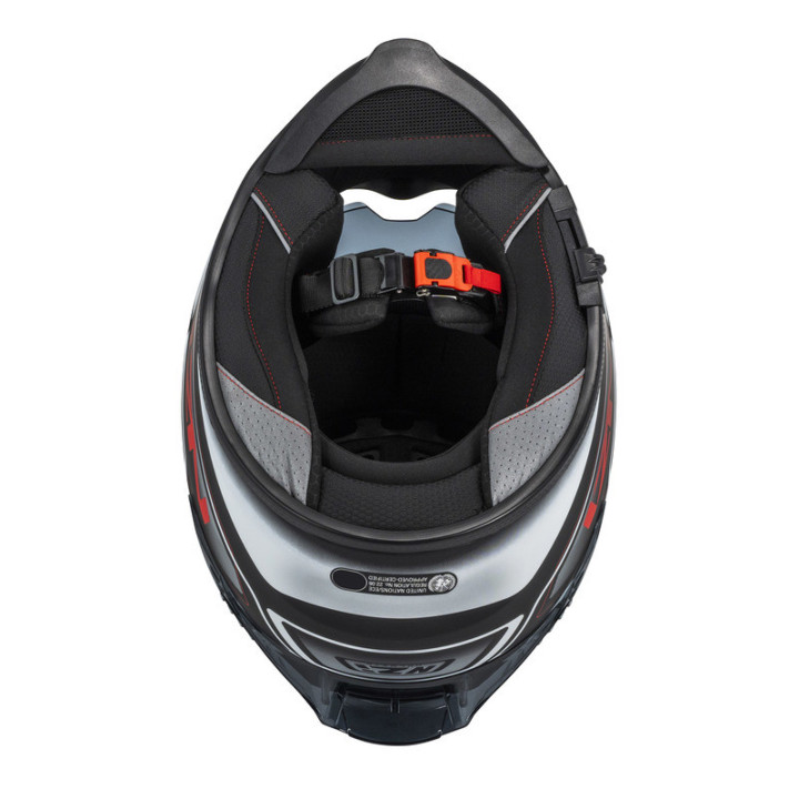 KASK MOTOCYKLOWY NZI EURUS 4 STREAM DUO CHARMANT BLACK WHITE TINTED S MATT