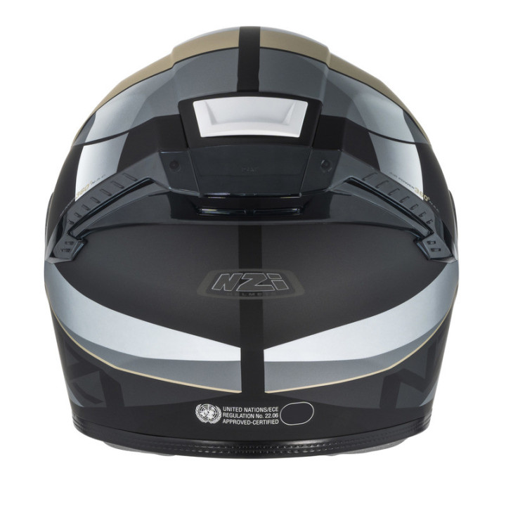 KASK MOTOCYKLOWY NZI EURUS 4 STREAM DUO VANGUARD BLACK SAND RED TINTED S MATT