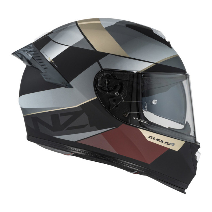 KASK MOTOCYKLOWY NZI EURUS 4 STREAM DUO VANGUARD BLACK SAND RED TINTED S MATT