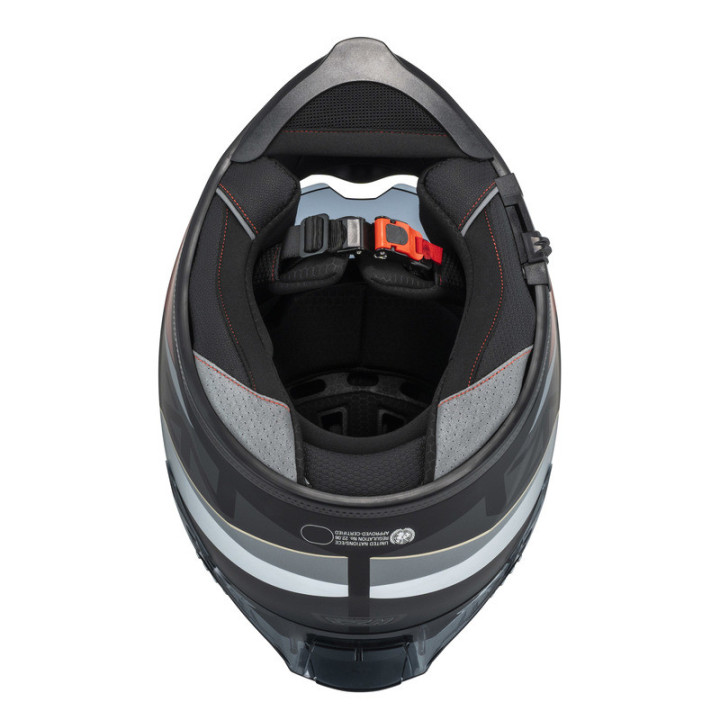 KASK MOTOCYKLOWY NZI EURUS 4 STREAM DUO VANGUARD BLACK SAND RED TINTED S MATT
