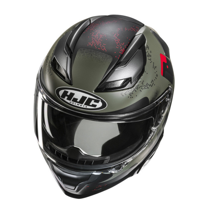 KASK MOTOCYKLOWY HJC F71 FACO GREEN BLACK