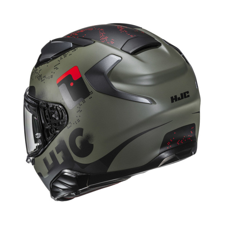 KASK MOTOCYKLOWY HJC F71 FACO GREEN BLACK