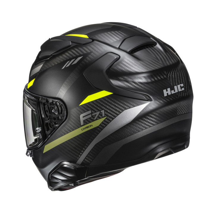KASK MOTOCYKLOWY HJC F71 CARBON ESIRA BLACK YELLOW