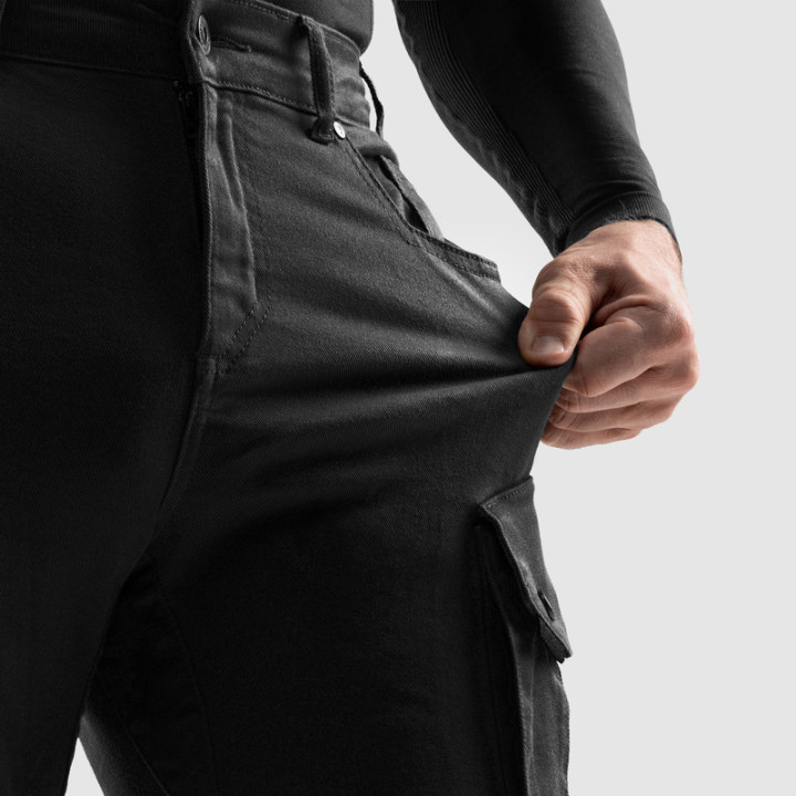JEANSY MOTOCYKLOWE REBELHORN FASTER BLACK