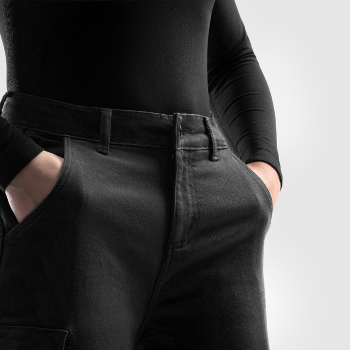 JEANSY MOTOCYKLOWE DAMSKIE REBELHORN FASTER BLACK