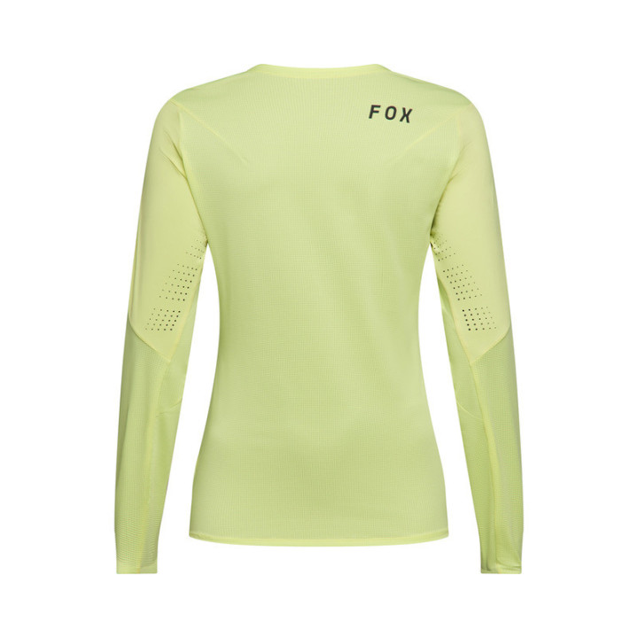 KOSZULKA ROWEROWA Z DŁUGIM RĘKAWEM DAMSKA FOX FLEXAIR LIME