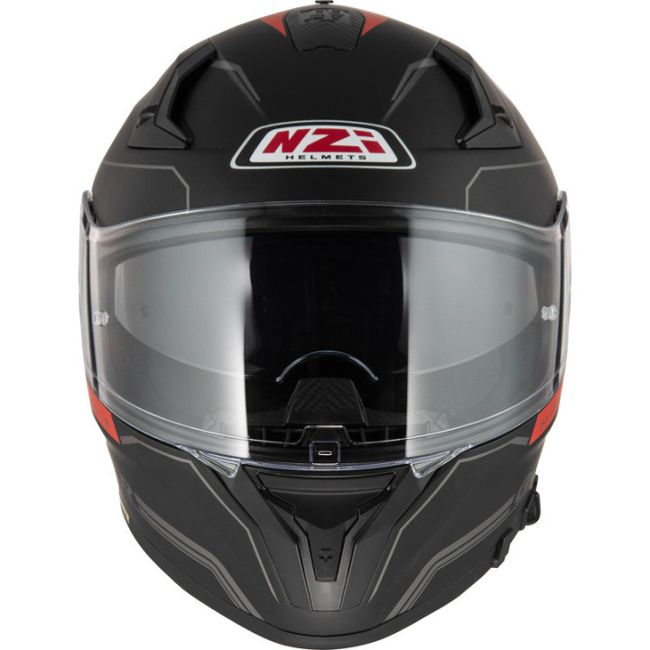 KASK MOTOCYKLOWY NZI GO RIDER STREAM DUO SOLID NOUVEAU BLACK RED MATT