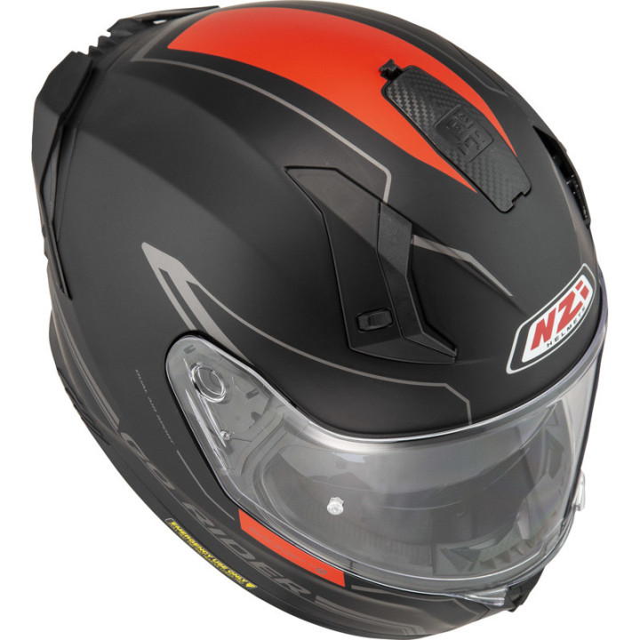 KASK MOTOCYKLOWY NZI GO RIDER STREAM DUO SOLID NOUVEAU BLACK RED MATT