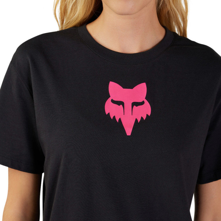 T-SHIRT DAMSKI FOX HEAD BLACK PINK