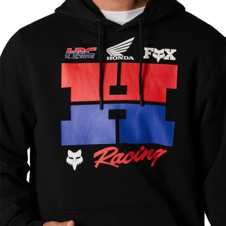 BLUZA Z KAPTUREM FOX HONDA BLACK