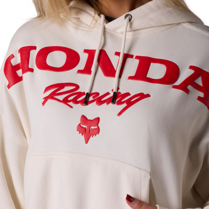 BLUZA Z KAPTUREM DAMSKA FOX HONDA FLEECE PO OFF WHITE