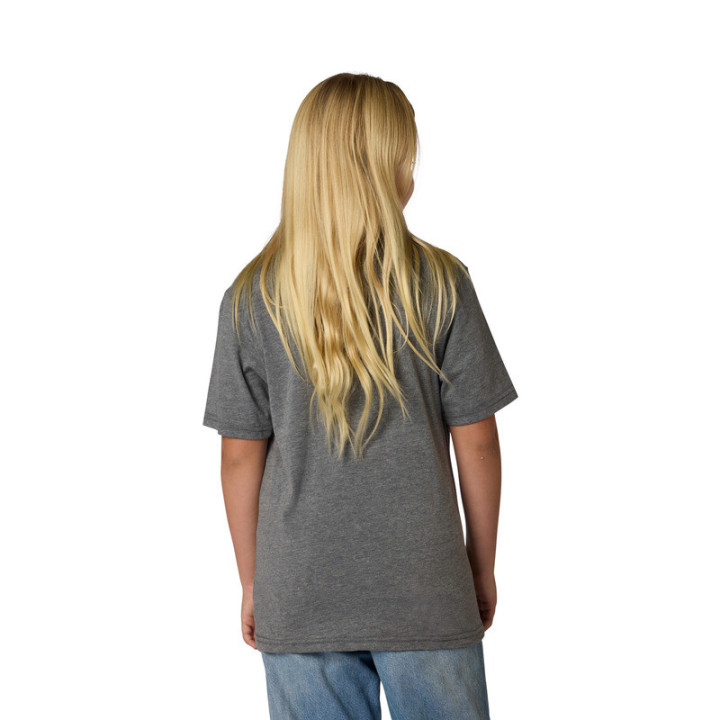 T-SHIRT JUNIOR FOX IMAGE PRINT HEAD HEATHER DARK GREY