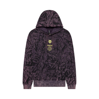 BLUZA Z KAPTUREM FOX IMAGE PRINT OVERSIZED FLEECE PO PLUM PERFECT L