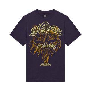 T-SHIRT FOX IMAGE PRINT PLUM OVERSIZED PERFECT