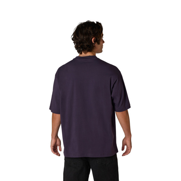 T-SHIRT FOX IMAGE PRINT PLUM OVERSIZED PERFECT