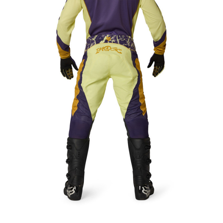 SPODNIE MOTOCYKLOWE FOX 180 IMAGE PRINT PEAR YELLOW