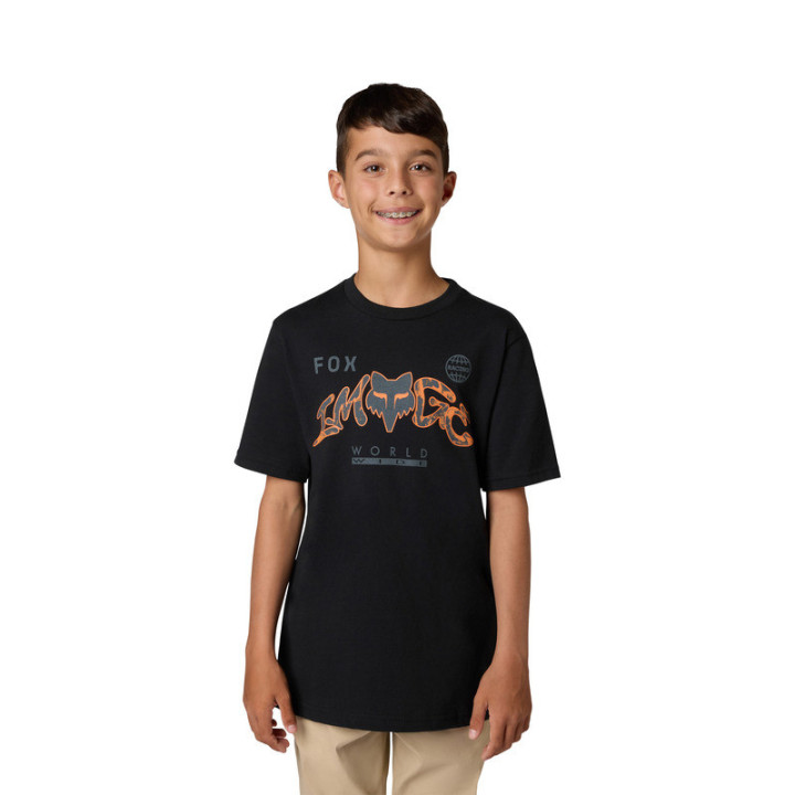T-SHIRT JUNIOR FOX IMAGE PRINT ULTRA BLACK