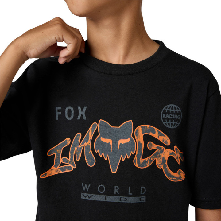 T-SHIRT JUNIOR FOX IMAGE PRINT ULTRA BLACK