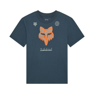 T-SHIRT DAMSKI FOX IMAGE PRINT DEEP COBALT