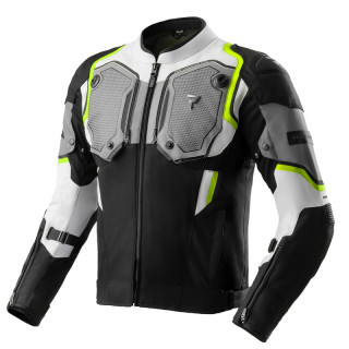 KURTKA MOTOCYKLOWA TEKSTYLNA REBELHORN BORG 2 BLACK GREY FLUO YELLOW
