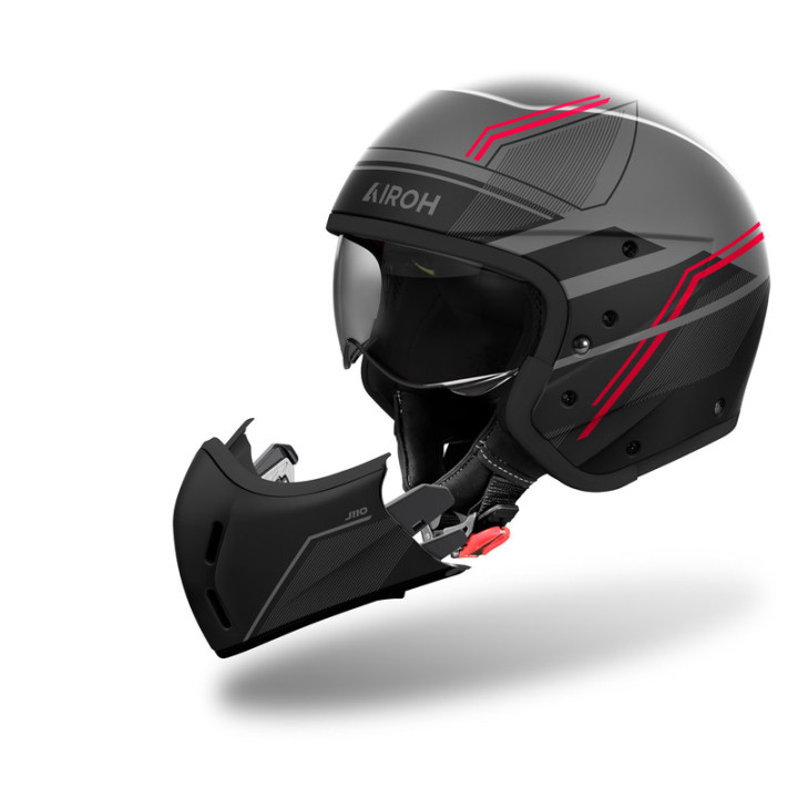 KASK MOTOCYKLOWY AIROH J110 SLIM RED MATT
