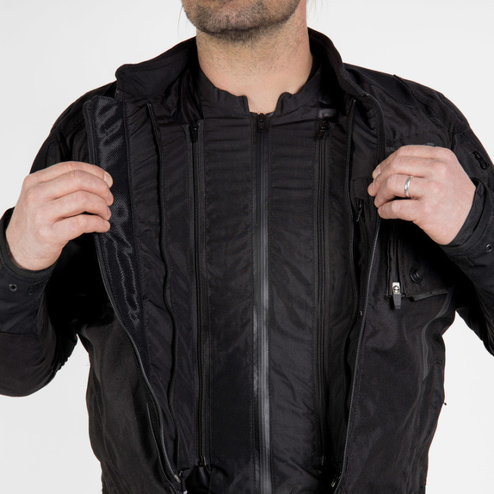 KURTKA MOTOCYKLOWA TEKSTYLNA REBELHORN BORG BLACK XS