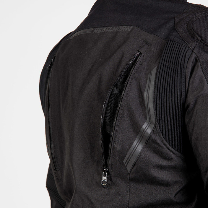 KURTKA MOTOCYKLOWA TEKSTYLNA REBELHORN BORG BLACK