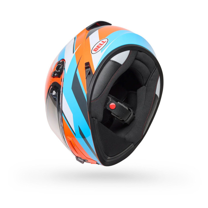 KASK MOTOCYKLOWY BELL LITHIUM NOVA ORANGE BLUE