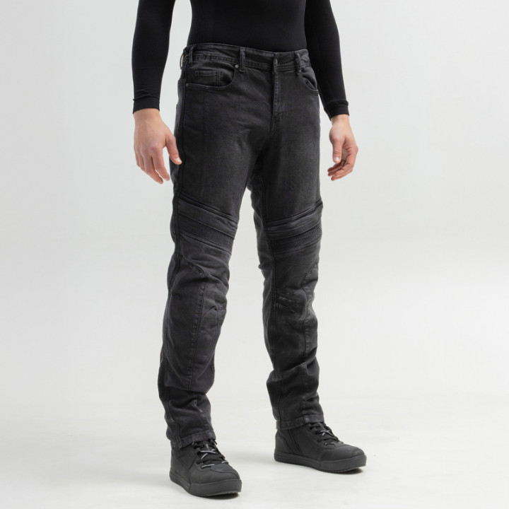 JEANSY MOTOCYKLOWE BROGER MAVERICK WASHED BLACK