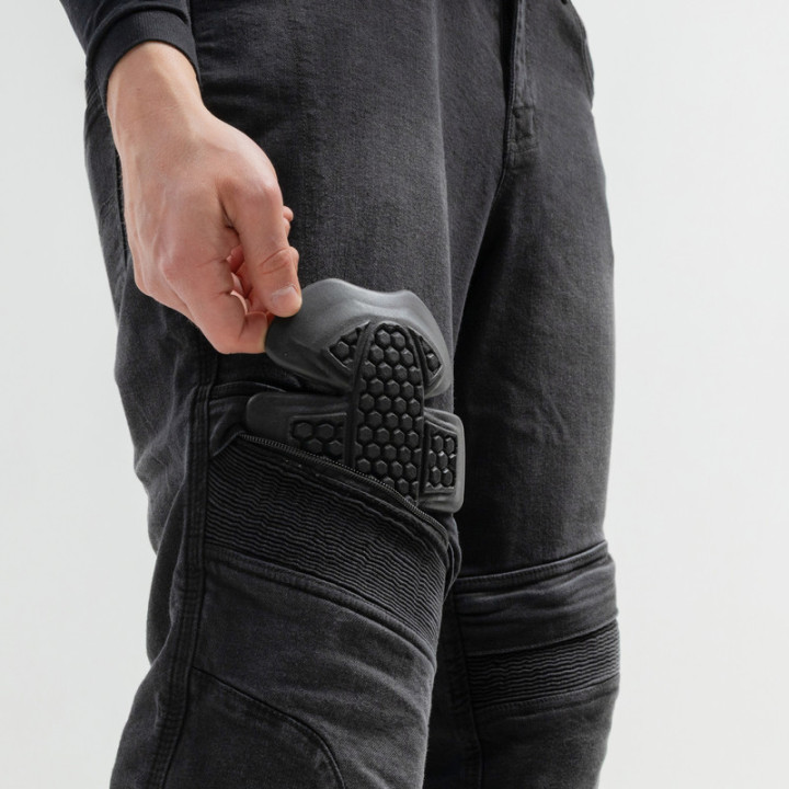 JEANSY MOTOCYKLOWE BROGER MAVERICK WASHED BLACK
