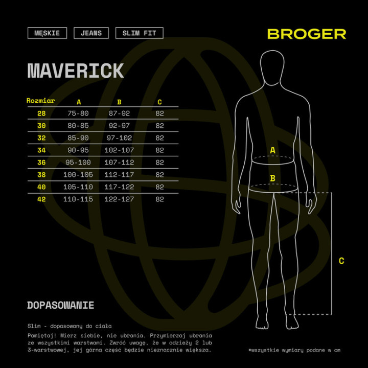 JEANSY MOTOCYKLOWE BROGER MAVERICK WASHED BLACK