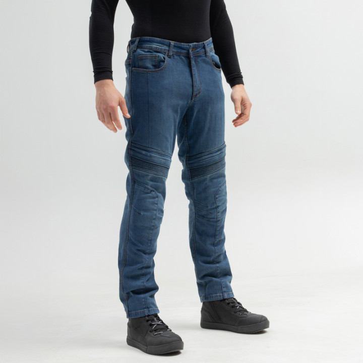 JEANSY MOTOCYKLOWE BROGER MAVERICK WASHED BLUE
