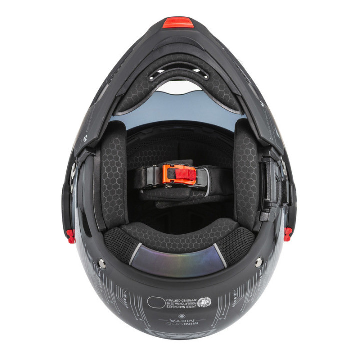 KASK MOTOCYKLOWY NZI MINIMOD DUO META BLACK SILVER