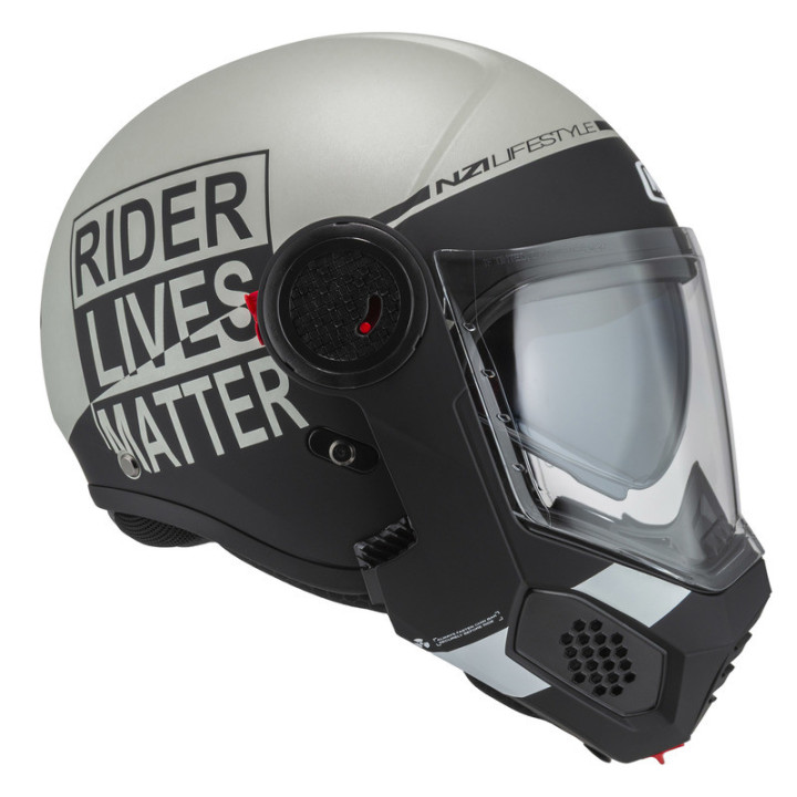 KASK MOTOCYKLOWY NZI MINIMOD DUO INVOLT GREYBLACK GREY MATT