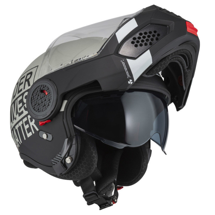 KASK MOTOCYKLOWY NZI MINIMOD DUO INVOLT GREYBLACK GREY MATT