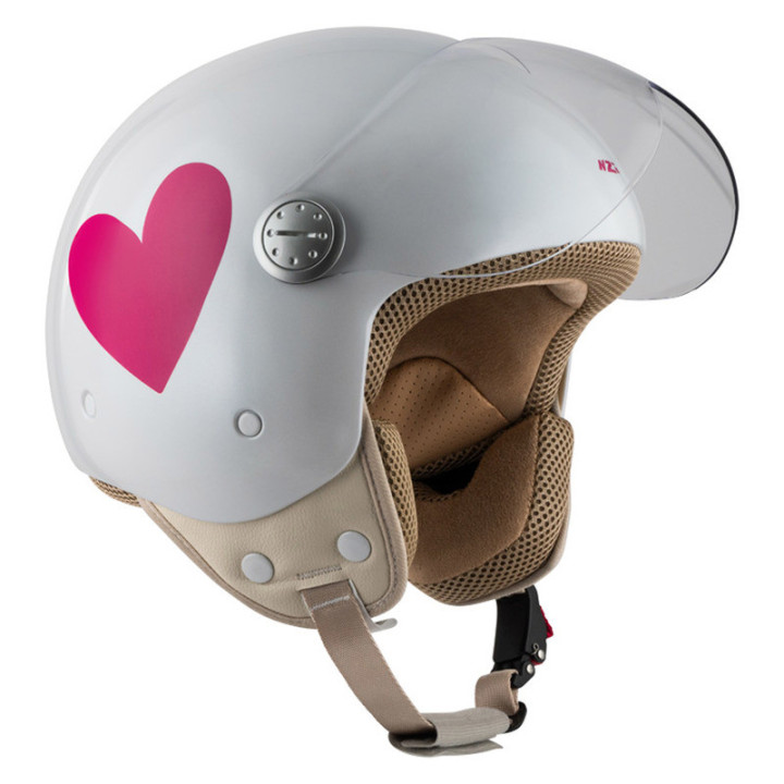 KASK MOTOCYKLOWY NZI PASARELA CORAZÓN ROSA