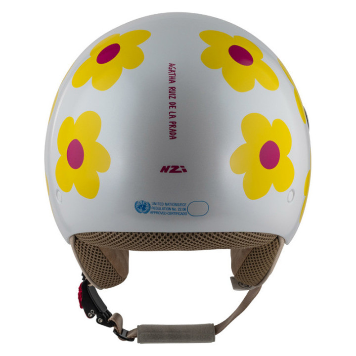 KASK MOTOCYKLOWY NZI PASARELA MARGARITAS NARANJA Y ROSA