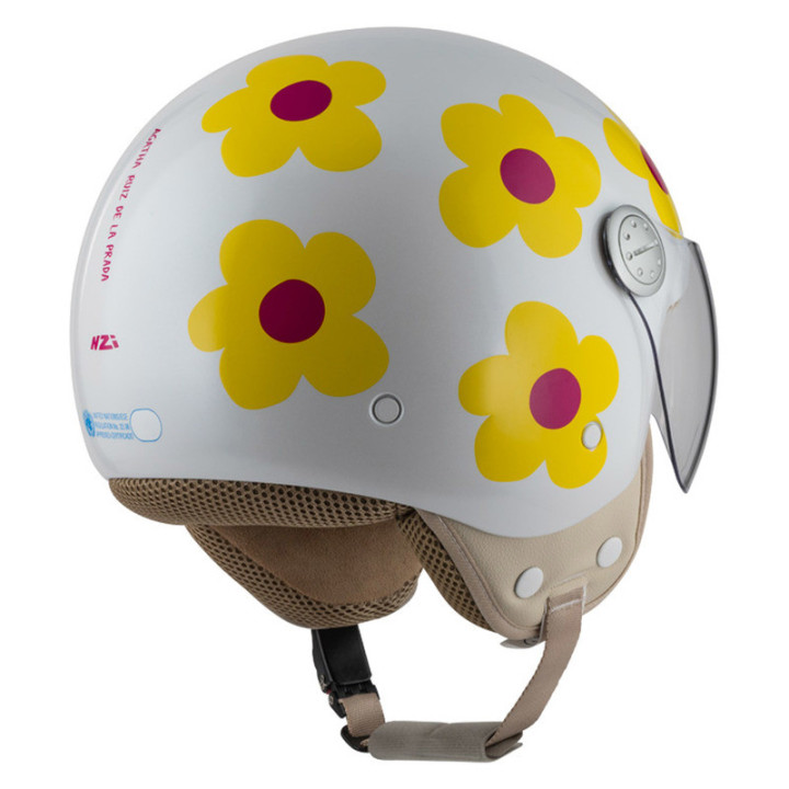 KASK MOTOCYKLOWY NZI PASARELA MARGARITAS NARANJA Y ROSA