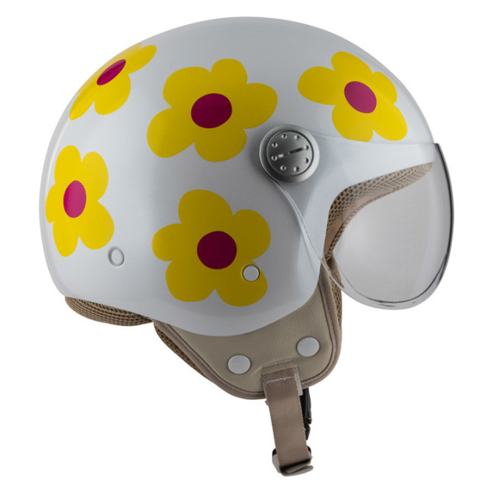 KASK MOTOCYKLOWY NZI PASARELA MARGARITAS NARANJA Y ROSA