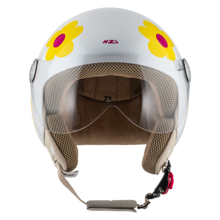KASK MOTOCYKLOWY NZI PASARELA MARGARITAS NARANJA Y ROSA